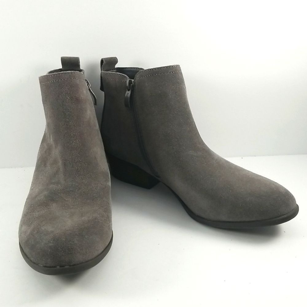 Michael by Michael Shannon Womens Gray Suede Ankle Booties Size 9.5‎ Side Zip
